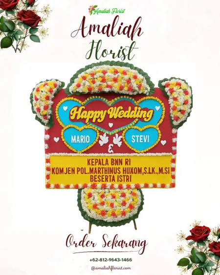Papan Bunga Pernikahan Gamong